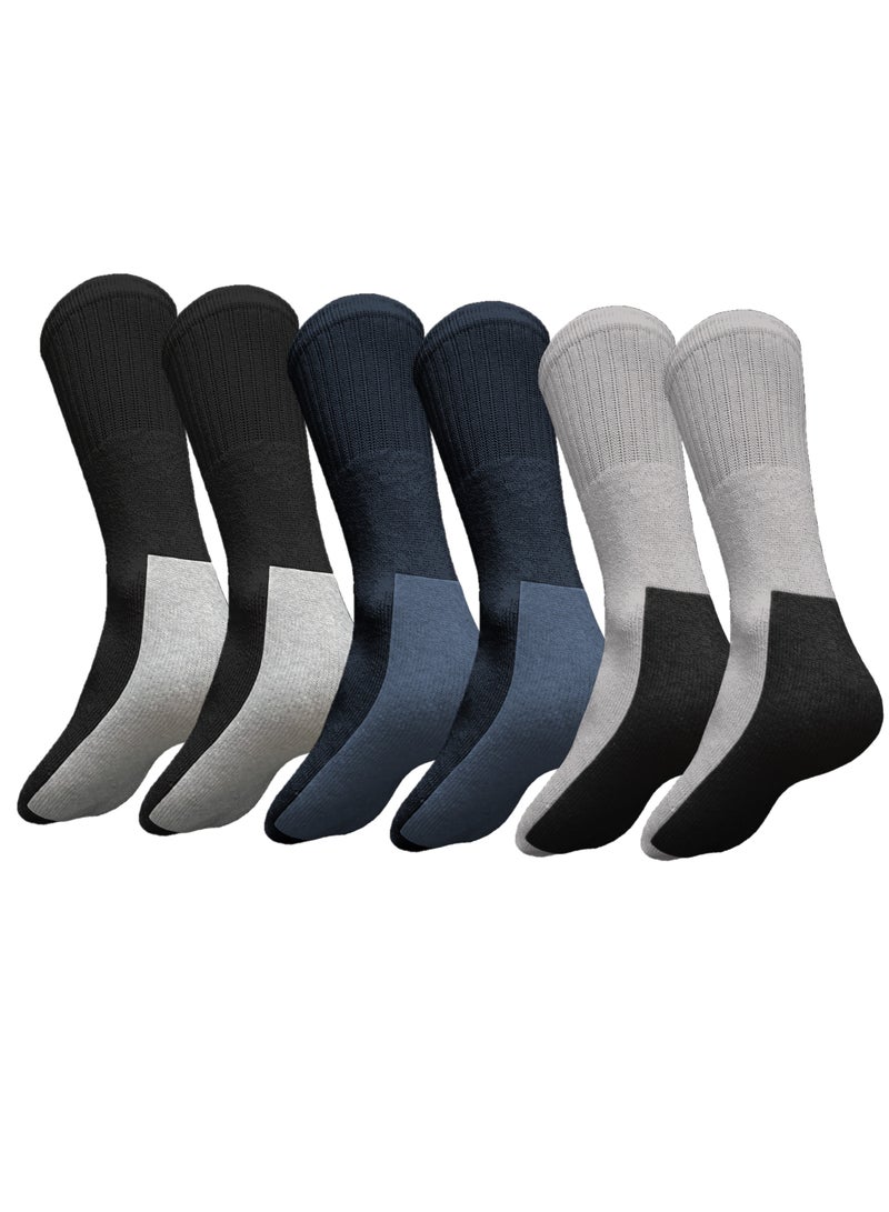 تانجو جوارب رجالية مريحة للاستخدام اليومي - عبوات متعددة - مقاس موحد EU 40-46 (DARK COMBO - حزمة من 6 أزواج، 6) - Image 2