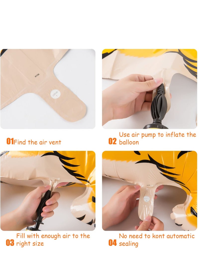 Excefore 10 Giant Tiger Balloons,Black Stripe Tiger Print Balloon Safari Animal Balloons,for Jungle Safari, Zoo, and Wild One Birthday Parties,Baby Birthday Decorations - Image 2