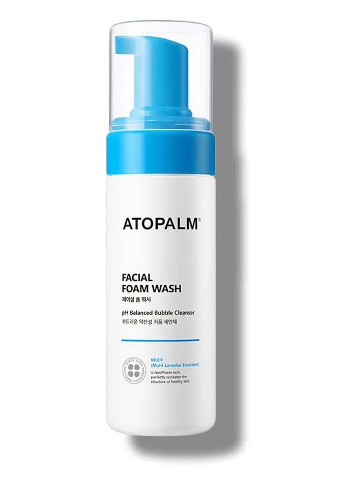 Atopalm Facial Foam Wash - pH Balanced Bubble Cleanser, Tear Free, Sulfate ,Paraben Free, Hypoallergenic for Sensitive Skin, EWG Green Grade, Foaming Facial Cleanser 5.07 Fl Oz, 150ml - Image 1
