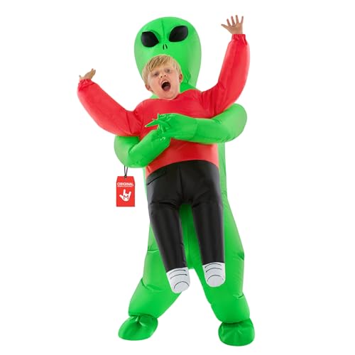 Morph Kids Red Inflatable Alien Costume Blow Up Aliens Outfit Blow Up Alien Costume Kids Boys Inflatable Costumes - Image 1