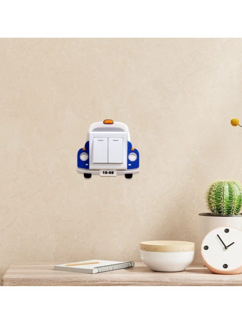 كابتن تيك Light Switch Stickers Cute Car in the Dark Decals Decorative Art Murals for Bedroom Office Home Decoration - Image 3