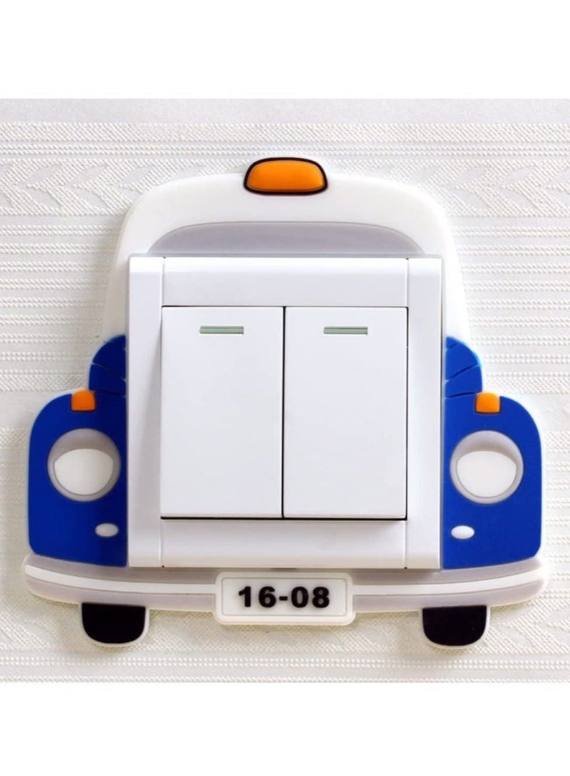 كابتن تيك Light Switch Stickers Cute Car in the Dark Decals Decorative Art Murals for Bedroom Office Home Decoration - Image 5