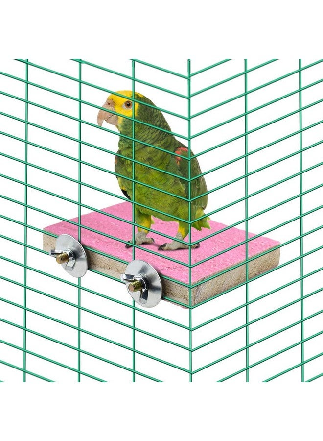 Hamiledyi 6 Pcs Bird Perch Stand Toy Wood Parrot Paw Grinding Stick Perch Stand Platform Parakeet Cage Accessories Exercise Toys For Budgies Cockatiel Conure - Image 5