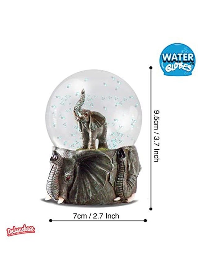 Deluxebase Water Globe - Elephant from Elephant Snow Globe with Resin Figurine and Moulded Base. Great home decor, ornaments and gifts. - Image 2