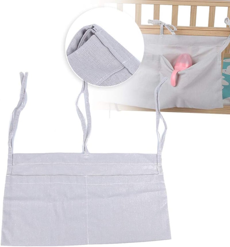 VINGVO Diaper Caddy, Diaper Caddy Organizer Baby Bedside Hanging Storage Bag Crib Toys Hanging 2 Pockets Diaper Nursery Organizer for Baby Cribs and Toys, Clothing, 19.5x11.2in - Image 1