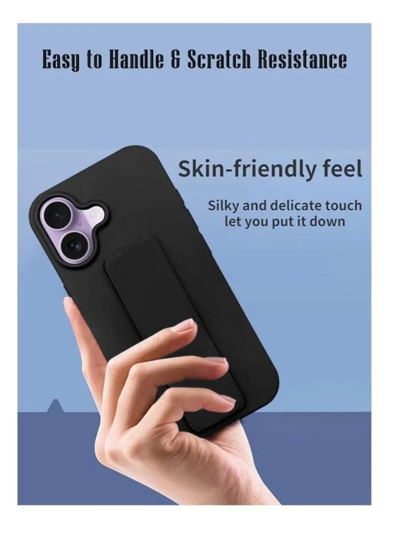 ELTRAZONE Slim & Durable Apple iPhone 17 Case Cover with Built-In Magnetic Hand Grip – 3-in-1 Protective Phone Case in Classic Black, Shock-Absorbent with Stand Function for Secure Handling & Enhanced Drop Protection – Perfect Fit for iPhone 17 - Image 4