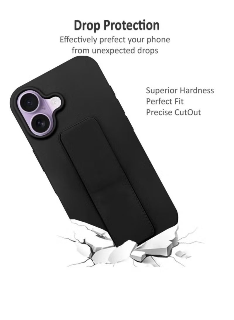 ELTRAZONE Slim & Durable Apple iPhone 17 Case Cover with Built-In Magnetic Hand Grip – 3-in-1 Protective Phone Case in Classic Black, Shock-Absorbent with Stand Function for Secure Handling & Enhanced Drop Protection – Perfect Fit for iPhone 17 - Image 3