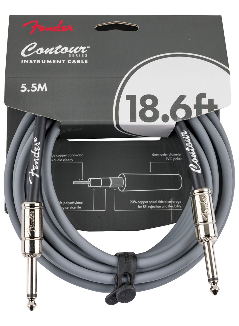 FENDER Fender 0990571824 Contour Series Instrument Cables 18.6Ft - Inca Silver  - Image 2