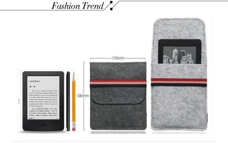 IXUECAT Kobo Clara BW Sleeve Pouch Case|Felt Cover Also Compatible with 6" Kindle Kids(2024) e-Reader/Kobo Clara Colour (2024)/Kobo Clara 2E/Clara HD 6"|Travel Carry Sleeve Fit for 6" Kindle Paperwhite - Image 2