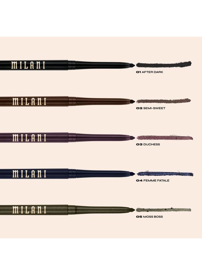 MILANI Stay Put Eyeliner - After Dark (0.01 Ounce) Cruelty-Free Self-Sharpening Eye Pencil with Built-In Smudger - Line & Define Eyes with High Pigment Shades for Long-Lasting Wear - Image 5
