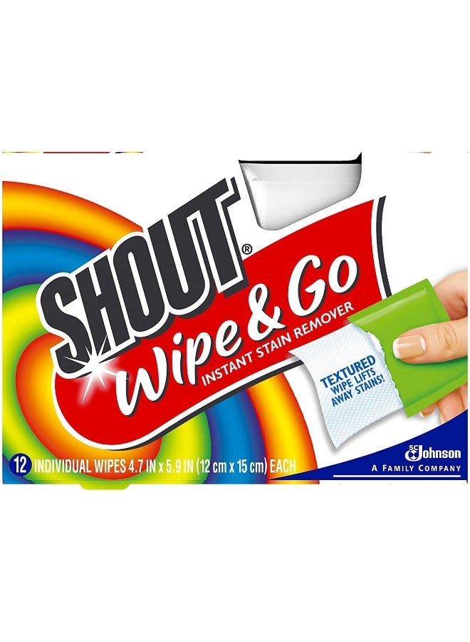 Shout Wipe & Go 12Ct Wipes 4 Pack, Multicolor,12 Count (Pack of 4) - Image 2