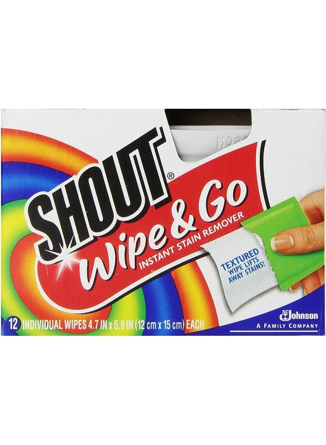 Shout Wipe & Go 12Ct Wipes 4 Pack, Multicolor,12 Count (Pack of 4) - Image 1