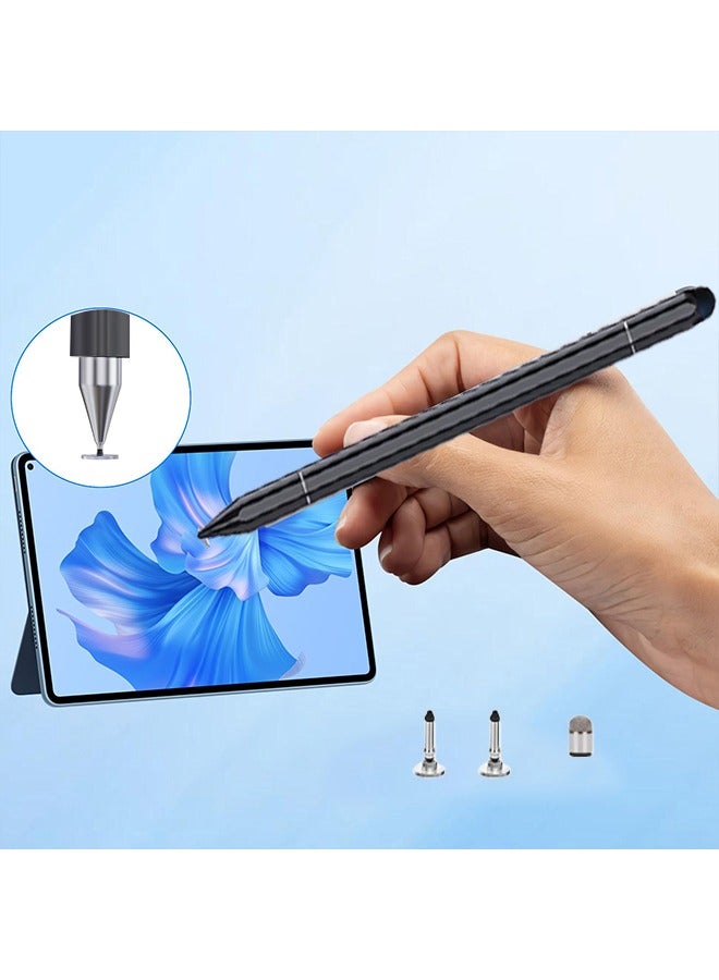 فانجو قلم 3 في 1 للشاشة التي تعمل باللمس، قلم قرص مغناطيسي عالي الحساسية والدقة لأجهزة iPad/Apple/iPhone/Samsung/Android ذات جميع شاشات اللمس السعوية (أسود) - Image 4