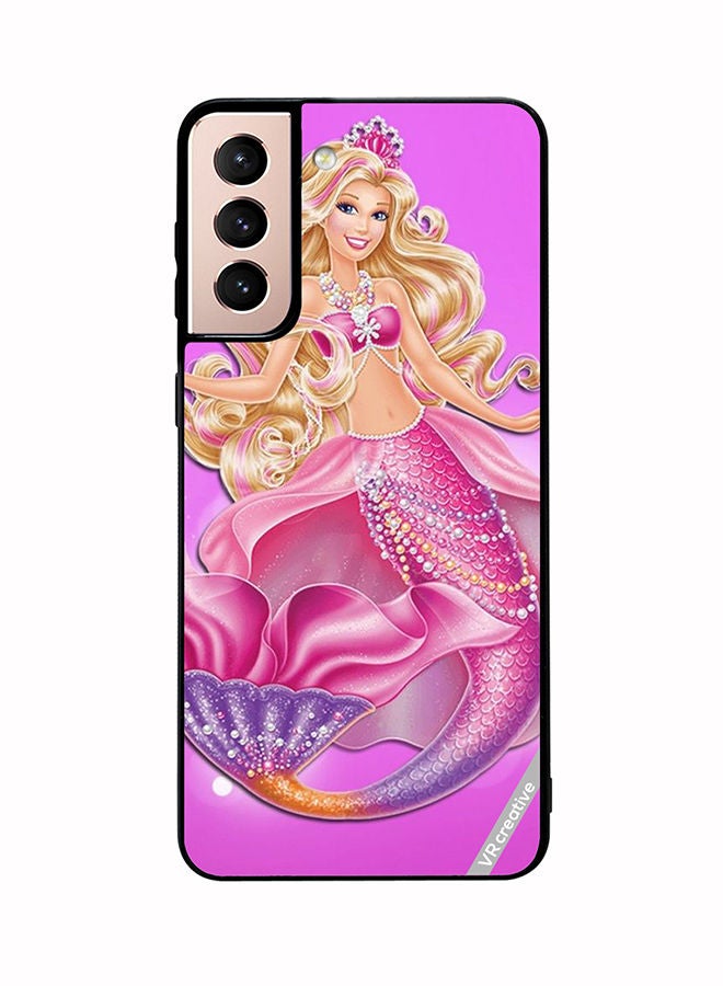 VR CREATIVE Protective Case Cover For Samsung Galaxy S21 5G Mermaid Barbie Design Multicolour - Image 1