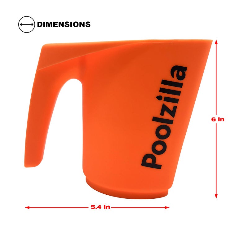 Poolzilla 2 Pack DE|Chemical Scooper, Measures 6" x 5.4", Can Hold (1 Liter/2 Lbs) of Substance - Image 2