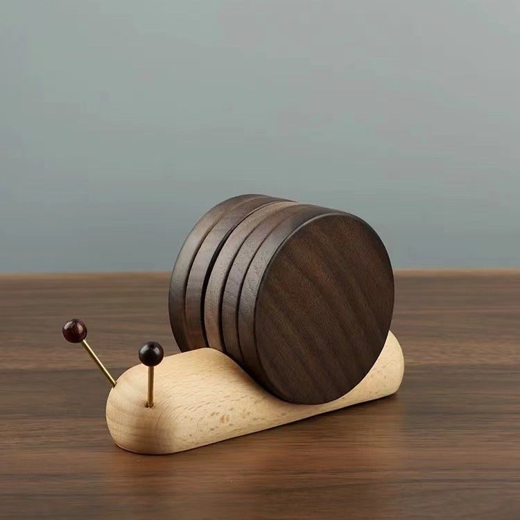 Black Walnut Snail Coaster - Image 2