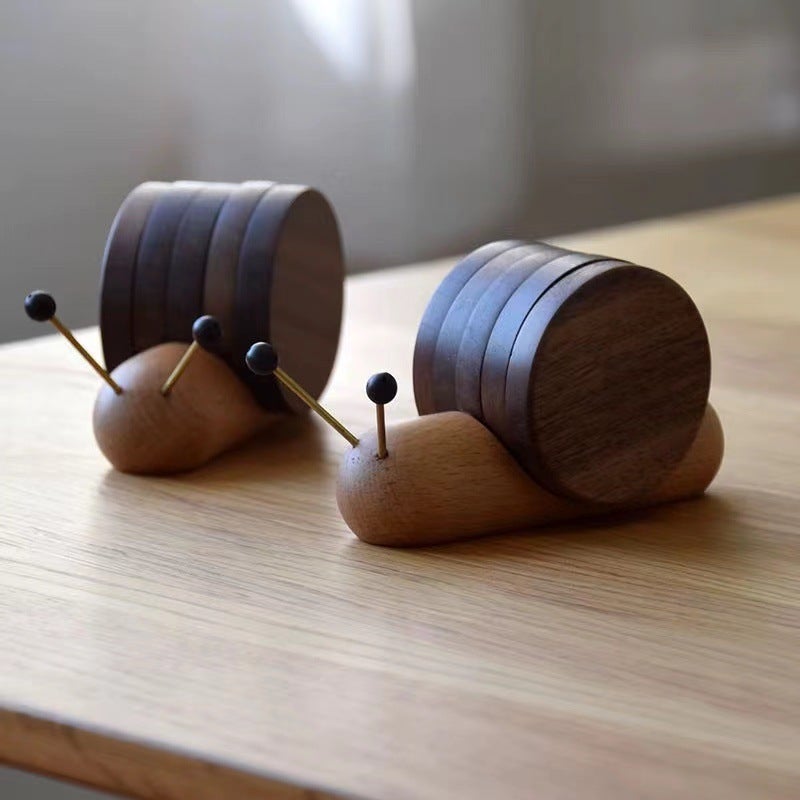Black Walnut Snail Coaster - Image 3