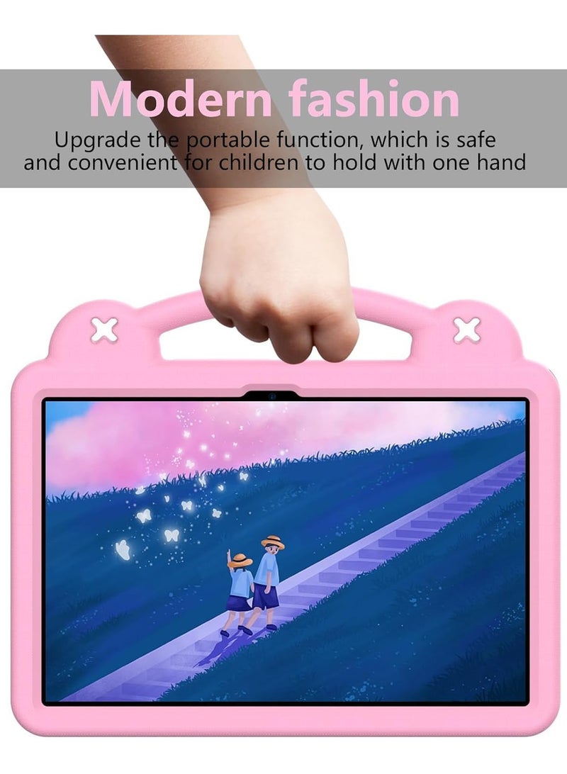 VKL Kids Case for Redmi Pad Pro (12.1 inch), Heavy Duty EVA Foam Shockproof Cover Kids Proof Case with Stand (Pink) - Image 4