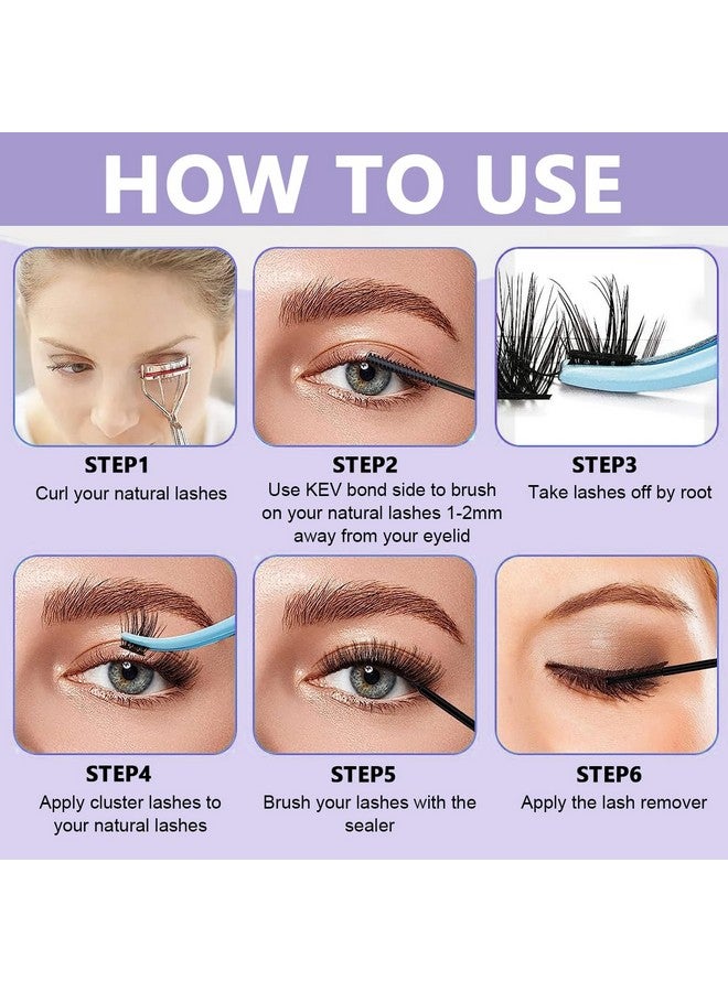 maycreate ® 120Pcs Lash Clusters Diy Eyelash Extensions For Women, Cluster Lashes Wispy False Eyelashes 9-11Mm Mixed, Natural Long Individual Flare Lashes Cluster False Eyelashes - Image 4