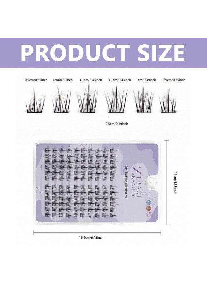 maycreate ® 120Pcs Lash Clusters Diy Eyelash Extensions For Women, Cluster Lashes Wispy False Eyelashes 9-11Mm Mixed, Natural Long Individual Flare Lashes Cluster False Eyelashes - Image 2
