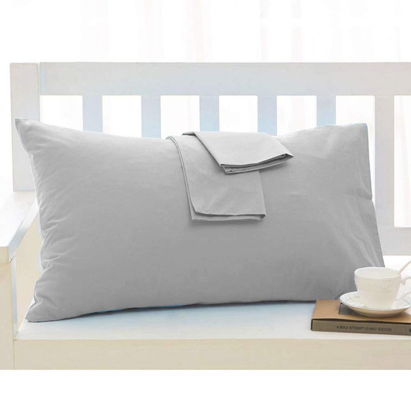 Travel Pillowcase 12x16 500 Thread Count Egyptian Cotton Set of 2 Toddler Pillowcase Zipper Closer 100 Egyptian Cotton Toddler Travel 12x16 Zipper Silver Grey Solid