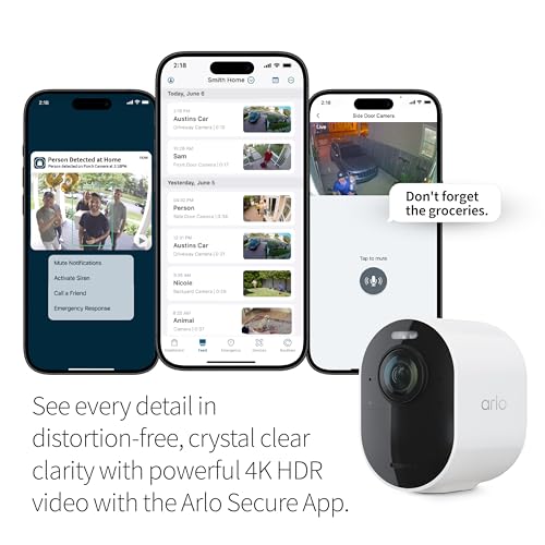 Arlo Ultra 2 Spotlight Camera 4K HDR (Camera only, SmartHub Sold Separately & is Required to Operate | Wireless Home Security Camera | Color Night Vision, Motion Sensor, 180º View, 2-Way Audio, Black - Image 4