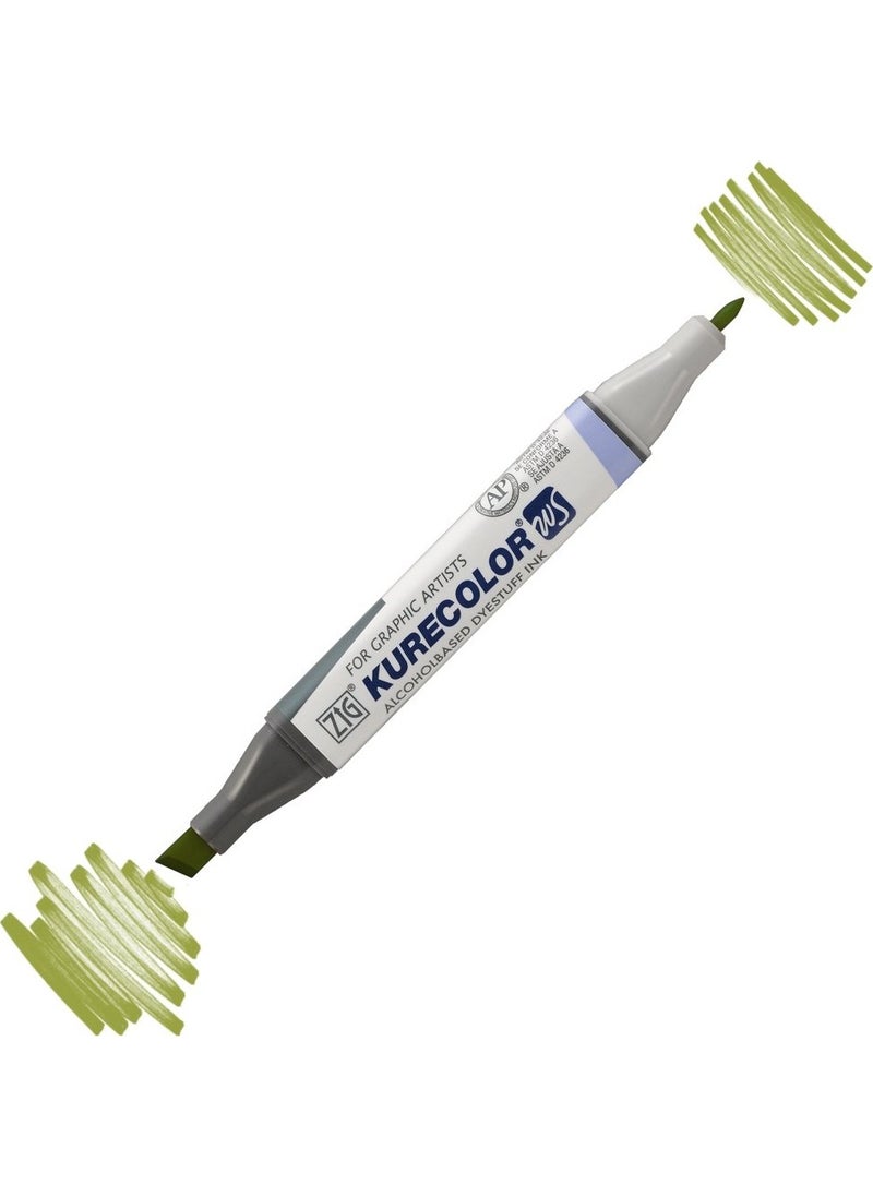 Zig Kurecolor KC3000 Twin S Marker Pen 542 Mid Green  - Image 1