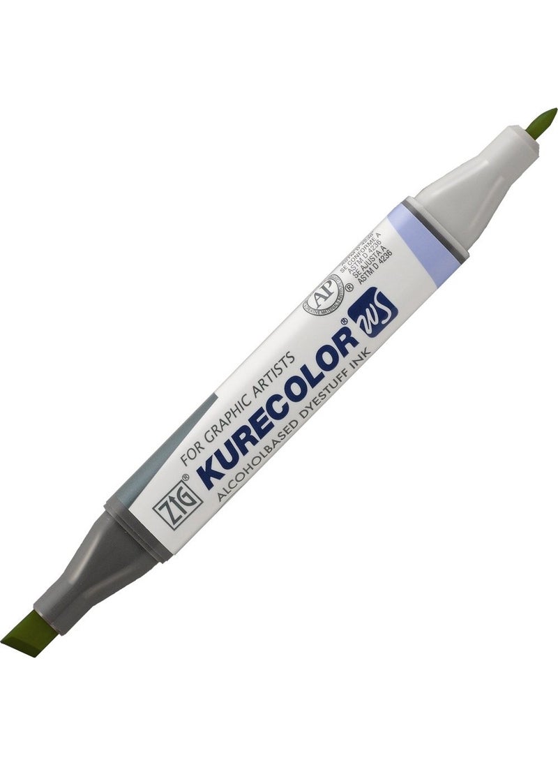Zig Kurecolor KC3000 Twin S Marker Pen 542 Mid Green  - Image 2