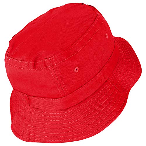 Armycrew Pigment Dyed Washed 100% Cotton Unisex Bucket Hat - RED - Image 4