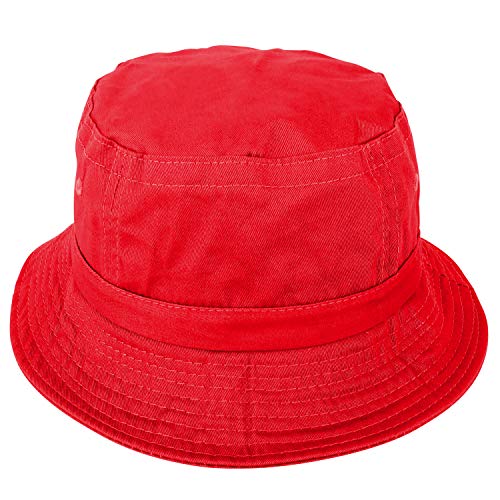Armycrew Pigment Dyed Washed 100% Cotton Unisex Bucket Hat - RED - Image 5