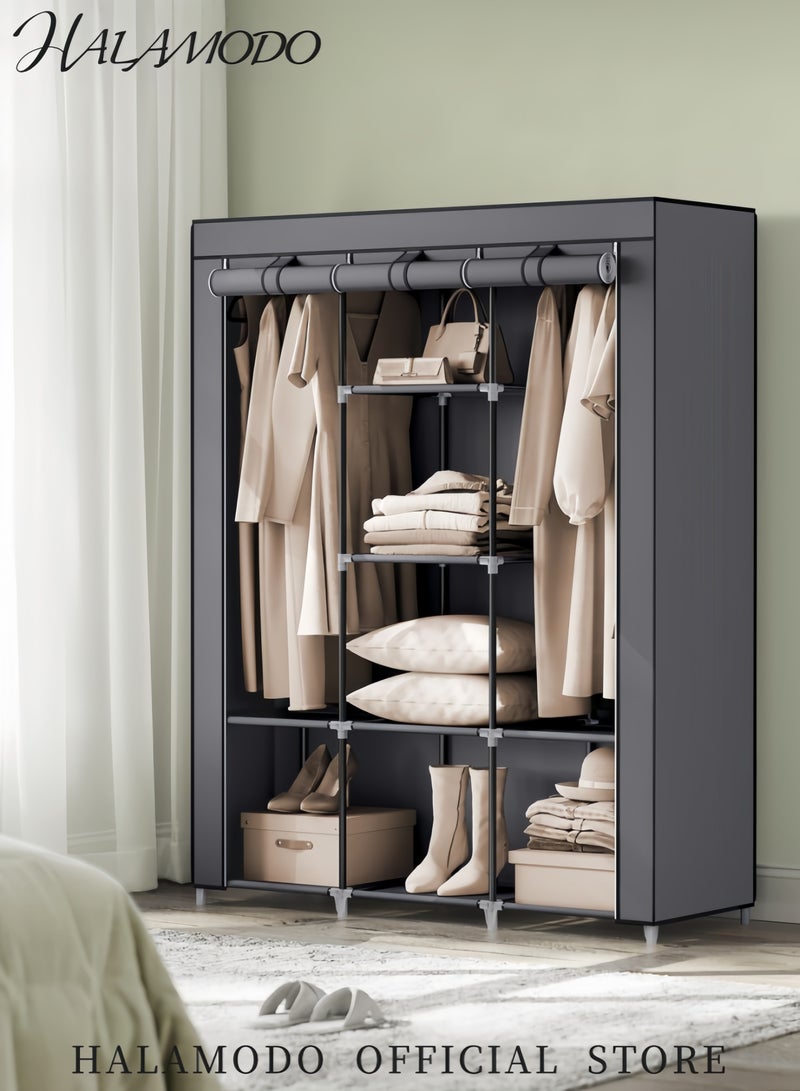 هالامودو منظم خزانة ملابس محمول، بني، وزن 5000 غرام. - Image 2