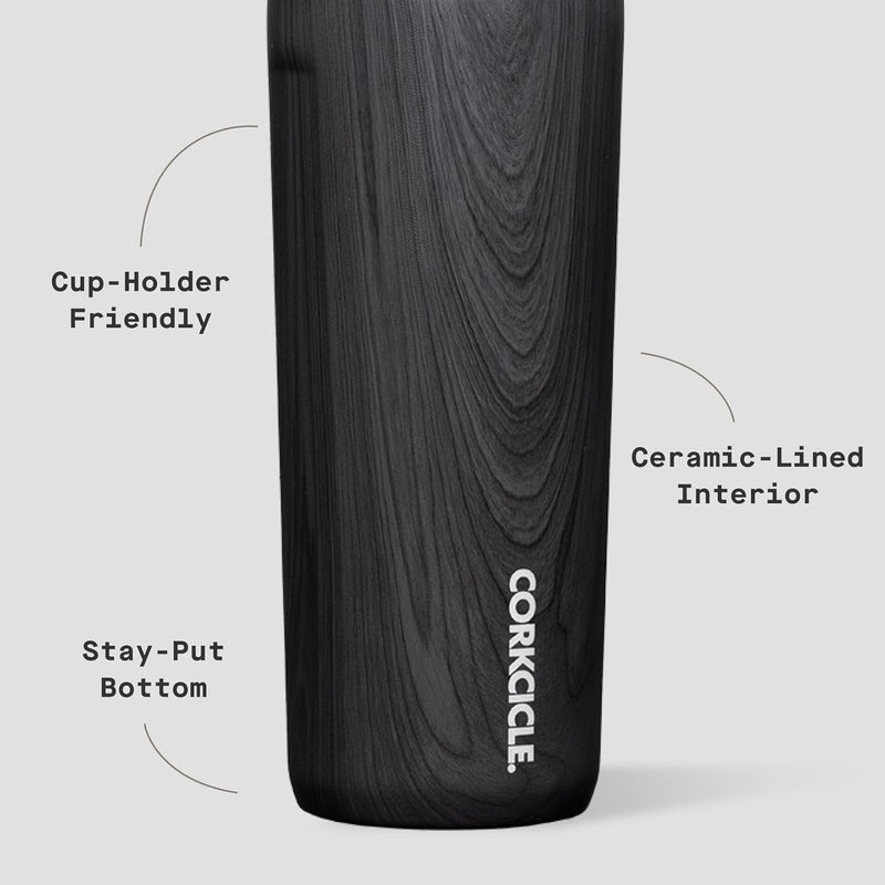 CORKCICLE Commuter Cup Travel Mug - Insulated Coffee Mug with Lid - Keeps Drinks Cold 18 Hours - 360° Spill-Proof Sip Lid - Holiday Gift - Great for Gifting Warmth - 17 oz - Burnt Wood - Image 4