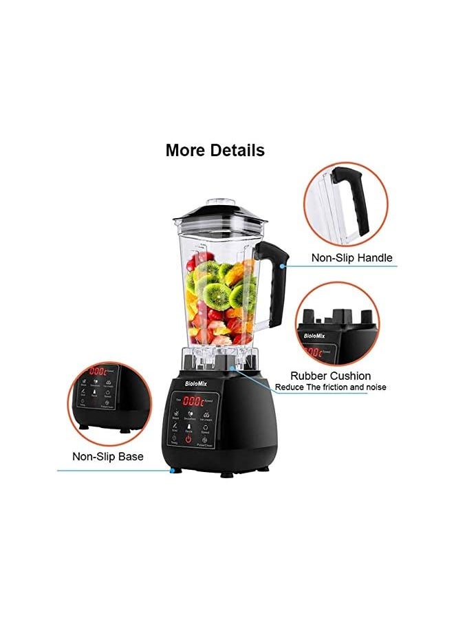 Biolomix - Countertop Digital Touchscreen Blender - 2L Jug, Smart Settings With Led Display, Adjustable Timer & Speed, Peak 2200W Powerful Motor For Milkshakes, Smoothies And Sauces - Image 1