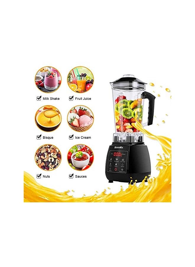 Biolomix - Countertop Digital Touchscreen Blender - 2L Jug, Smart Settings With Led Display, Adjustable Timer & Speed, Peak 2200W Powerful Motor For Milkshakes, Smoothies And Sauces - Image 1