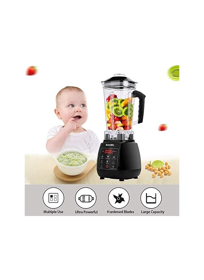 Biolomix - Countertop Digital Touchscreen Blender - 2L Jug, Smart Settings With Led Display, Adjustable Timer & Speed, Peak 2200W Powerful Motor For Milkshakes, Smoothies And Sauces - Image 1