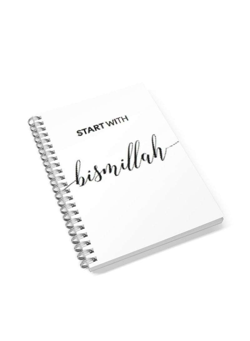 LIT Notebook Spiral Hardcover White/Black
