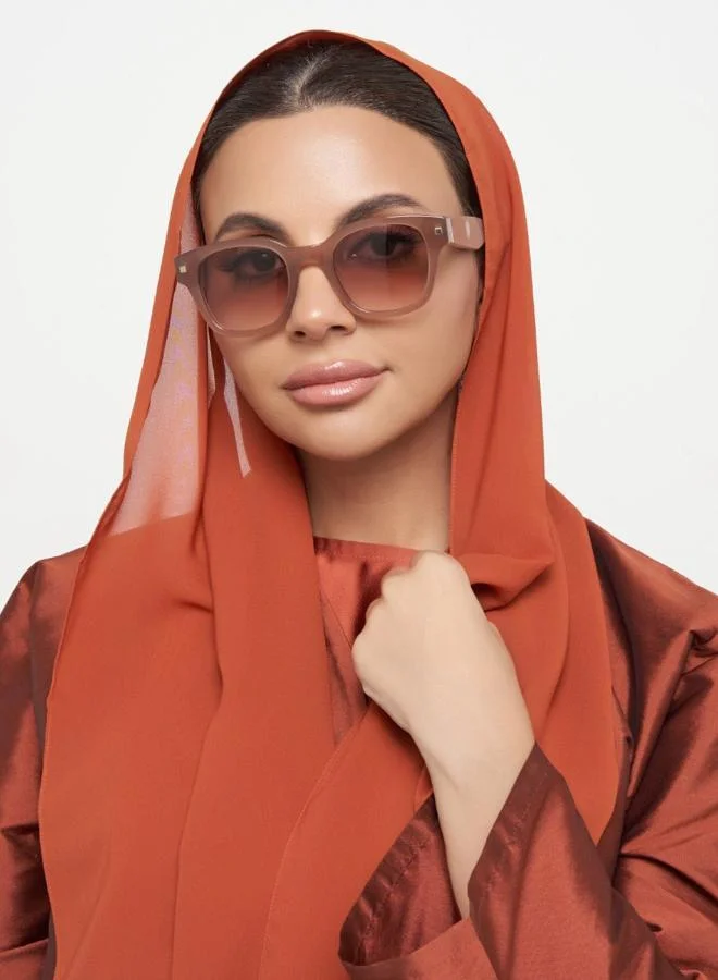 30 سندايز نظارات شمسية نسائية كانيون مربعة بحماية  بيج وبني