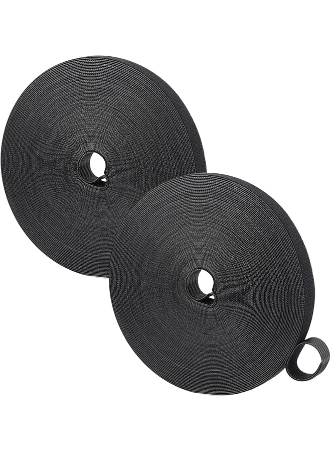 ECVV 2 Roll Reusable Fastening Tape Each 10 Meter Double Side Cord Tie Strap For Organizer Or Storage Cable Organizer Wire Straps For Electronics Accessories - Image 1