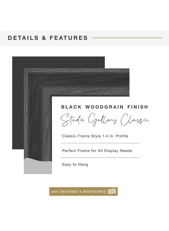 MCS Classic Studio Gallery Frame, Black Woodgrain, 11 x 17 in, Single - Image 4