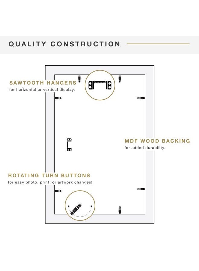 MCS Classic Studio Gallery Frame, Black Woodgrain, 11 x 17 in, Single - Image 5