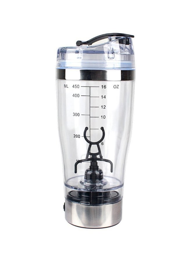 Loquat Self Stirring Cup Bottle Silver/Clear 200x85x60mm - Image 1