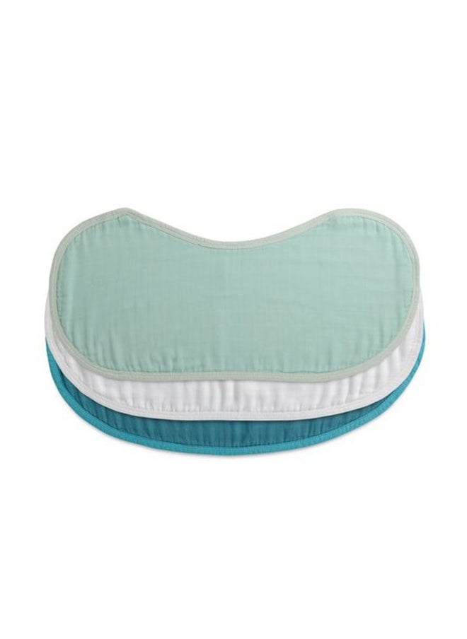 Anvi Baby Set of 3 Organic Bamboo Burp and Bib Cloth Cirrus  - Image 1