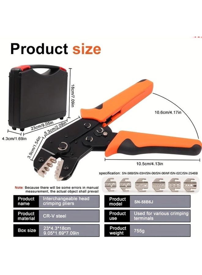 6 في 1 مجموعة كماشة كرمبة سريعة التغير JZSN 58B6J مع 6 أزواج من الفكين للمحطات الكهربائية - Image 4