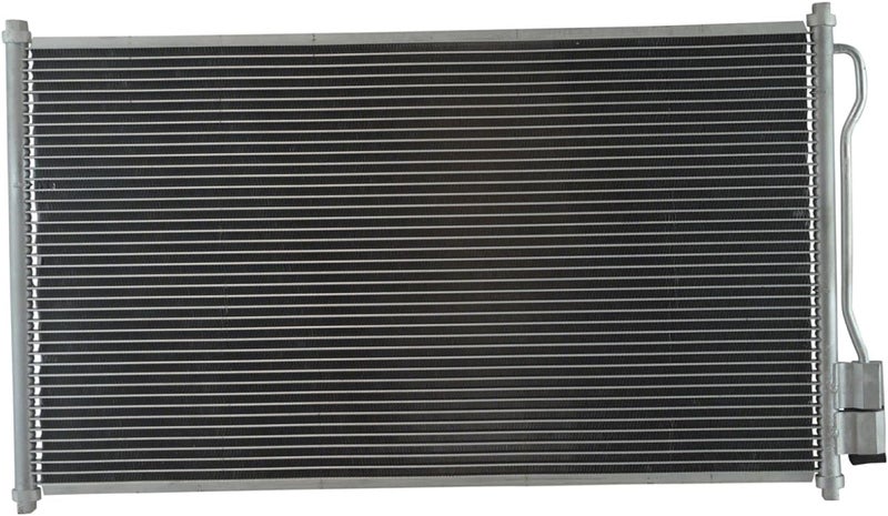 TRQ AC Condenser for 1998-2004 Ford Mustang V6 3.8L & V8 4.6L SOHC - Image 1