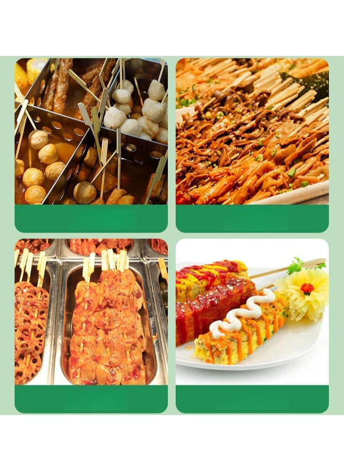 Generic 100 PCS Bamboo Skewers, Natural wooden Food Grade, Cocktail sticks for Marshmallow Fruit Skewers BBQ Store  - Image 5