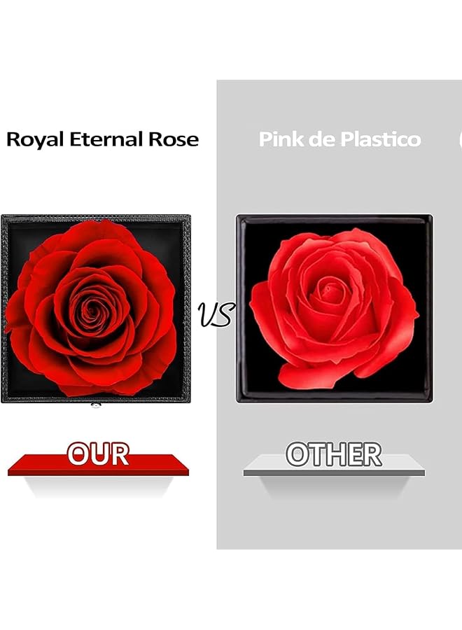 erorex Gifts For Women Preserved Red Real Rose With Heart Necklace Birthday Gifts For Women Wife Girlfriend Mom On Valentines Mothers Day Wedding Anniversary  - Image 5