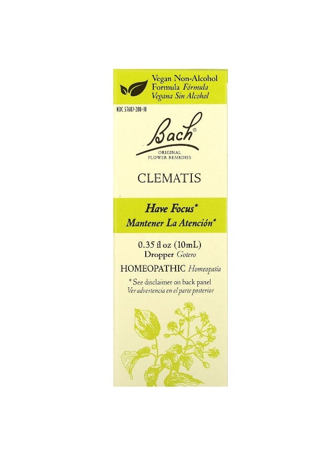 Bach, Original Flower Remedies, Clematis, 0.35 fl oz (10 ml) - Image 1