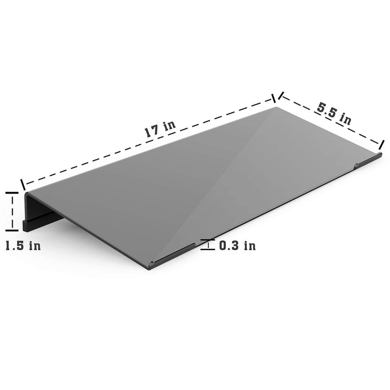 KOTEMON Acrylic Tilted Computer Keyboard Stand for Ergonomic Typing, Keyboard Tray Holder with Silicone Non-Slip Case, Black - Image 5