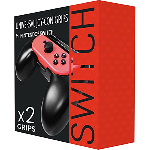 Orzly Grips compatible with Nintendo Switch Joy-Cons for Extra Comfort - TWIN PACK (2x BLACK) Universal Sided Grip Attachments for use with Nintendo Switch Joy-Cons - Image 2