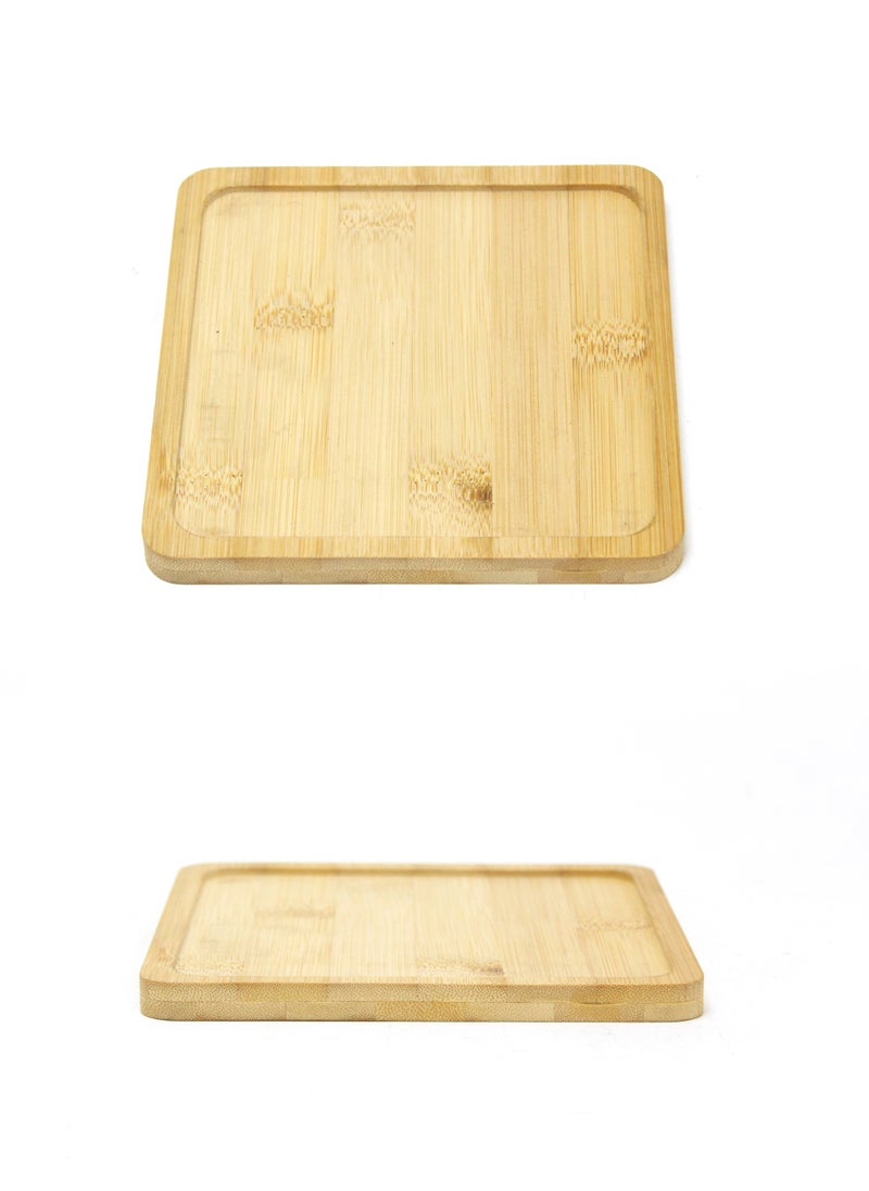 BLACKSTONE - Cast Iron Mini Square Skillet with Wooden Sizzler Plate 13cm - Image 1